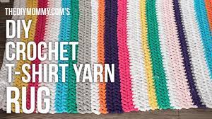 diy crochet t shirt yarn rug tutorial