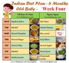 6 month baby food t plan for six