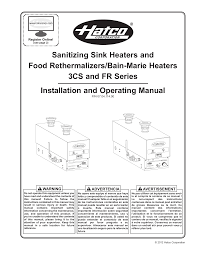 Sanitizing Sink Heaters And Food Rethermalizers Bain