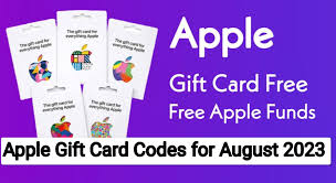 apple gift card codes for august 2023