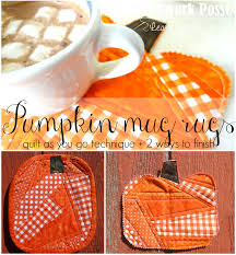 fall pumpkin mug rug tutorial