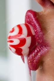 red lips with lollipop lips pink
