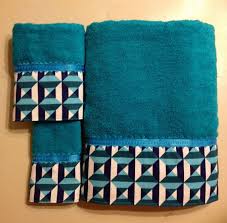 Walmart in store clearance disclosure: Clearance Turquoise Navy And White Square And Stripes Bath Towels Ready To Ship In 2021 Striped Bath Towels Navy And White Modern Bath Towels