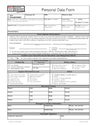 New Employee Personal Information Form Template Magdalene