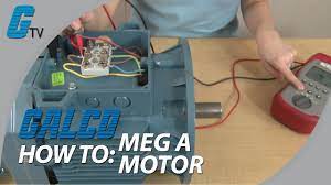 megohmeter checking motor condition