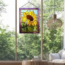 Stained Glass Rectangle Window Panel