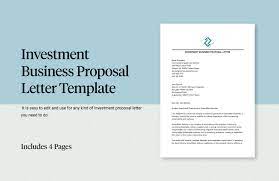 investment business proposal letter