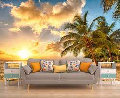 Tropical Beach L Stick Wall Mural