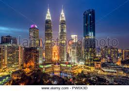 One of the latest (and best) places is vertigo at the banyan tree hotel. City Skyline At Night Kuala Lumpur Malaysia Stock Photo Alamy