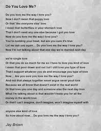 you love me poem by jay brown