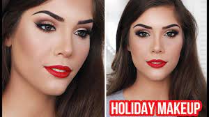 holiday glam makeup tutorial winged