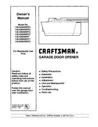 craftsman 13953646srt2 garage door
