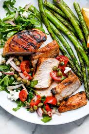 terranean grilled pork chops with