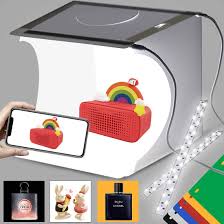 Amazon Com Duclus Mini Photo Studio Light Box Photo Shooting Tent Kit Portable Folding Photography Light Tent Kit With 40pcs Led Light 6 Kinds Color Backgrounds For Small Size Products