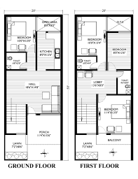 20 x 50 duplex house plans west facing