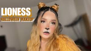 glam lioness halloween makeup tutorial