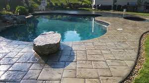 Stamped Concrete Pool Deck And Patio