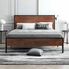 Queen Size Platform Bed Frame With Wood
