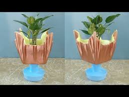 Cement Flower Pot Used Old Towel