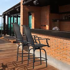 Outdoor Swivel Bar Stools With Armrests