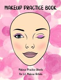 makeup practice book blank face chart