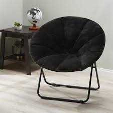 Best saucer chair buying guide. Folding Plush Saucer Chair Black Blue Ek Chic Home