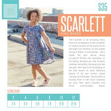 Lularoe Scarlett Product Description And Sizing Chart