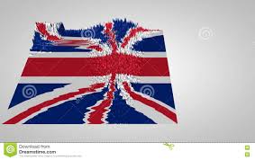 3d Sound Wave Chart Textured With The Uk Flag