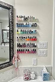 nail polish rack wall mounted shelf
