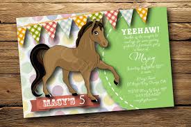 Printable Birthday Invitations Horse Theme Download Them Or Print