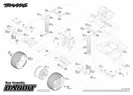 2405 Rear Exploded View Bandit Traxxas