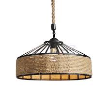 China Industrial Hanging Ceiling Lamp Chandelier Hemp Rope Light Fixture China Light Fixture Ceiling Lamp