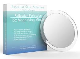 15x Magnifying Mirror 6 Inch Round Mirror With Three Suction Cups For Easy Mounting Aooty