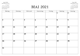 Kalender juni bis september 2021 zum ausdrucken. Kostenlos Druckbar Mai 2021 Kalender Vorlage In Pdf Schulferien Kalender
