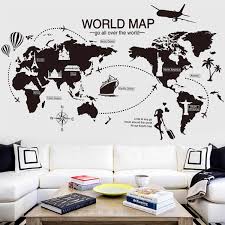 World Map Vinyl Wall Stickers