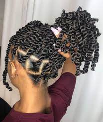Black braided updo for twists or box braids. Pin On Passion Twist
