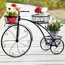 3 tier bicycle plant stand wrought iron