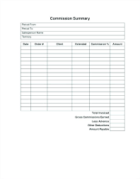 Sales Commission Form Template Sales Commission Template Thalmusco