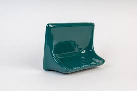 Green Ceramic Wall Mounted Soap Dish