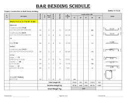 make bar bending schedule bbs and