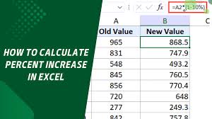 calculate percent increase in excel