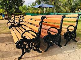 Iron 3 Seater Frp Garden Bench With