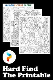 Printable hidden picture coloring pages. 10 Best Hard Find The Printable Printablee Com