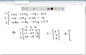 Matrix Equation And Solve