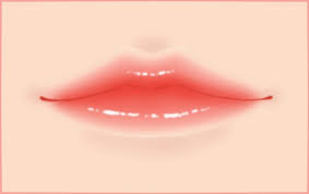 attractive lips bang paint