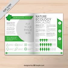 Eco Magazine With Chart And Infographic Elements Free