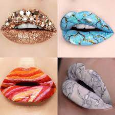 gem stone lip art is the latest beauty