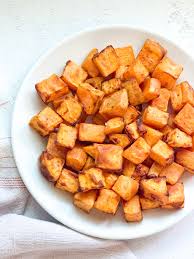 air fryer roasted sweet potatoes