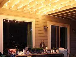 Hanging Globe Lights Over The Patio