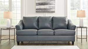 genoa leather queen sleeper sofa gray
